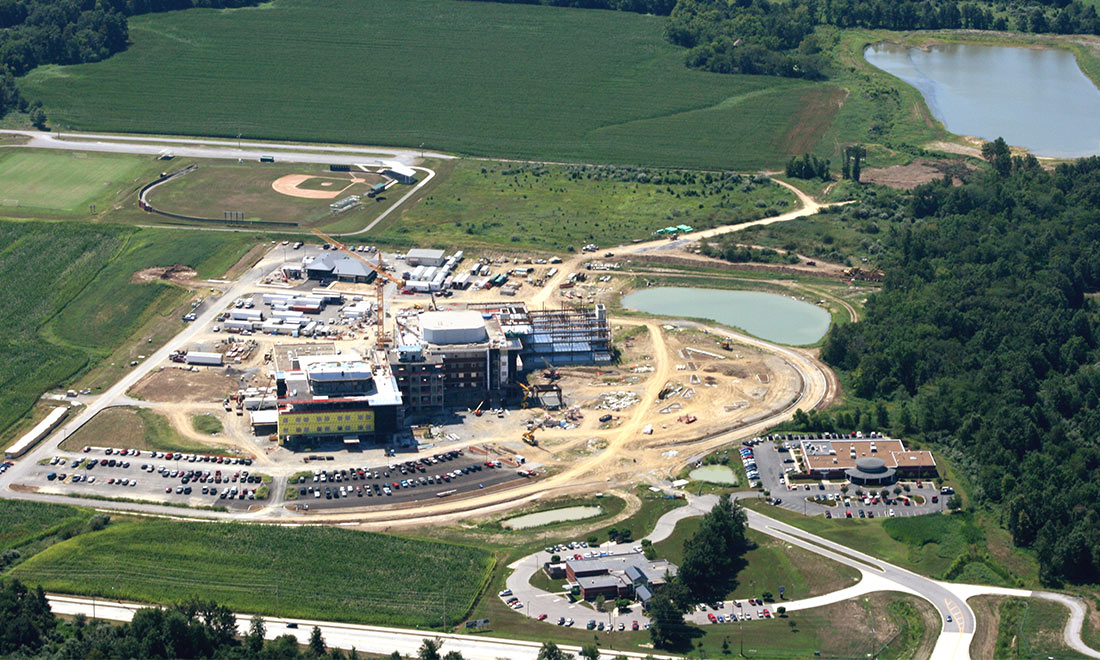 Shores Builders Earthworks Site Construction Aerial view of construction site